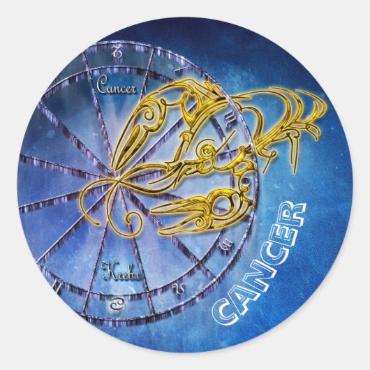 Ontwerp van antidiabeticum Astrologie Horoscope Ronde Sticker (Voorkant)