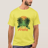 Ontwerp van Aruba Island (versie 2) - Mannen T-shirt (Voorkant)