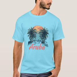 Ontwerp van Aruba Island (versie 2) - Mannen T-shirt
