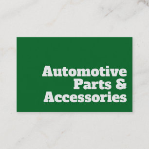 Ontwerp van auto-onderdelen en Accessoires Visitekaartje