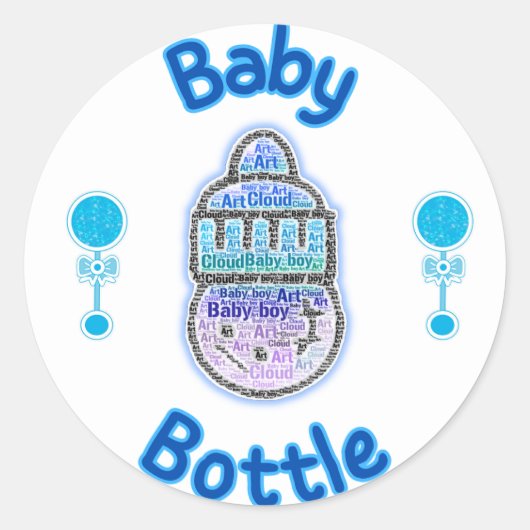 Ontwerp van baby shower sticker (Voorkant)