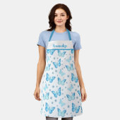 ontwerp van babyblauw flessenpatroon schort (Gedragen)