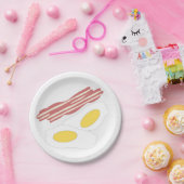 Ontwerp van Bacon en Eieren Papieren Bordje (Feest)