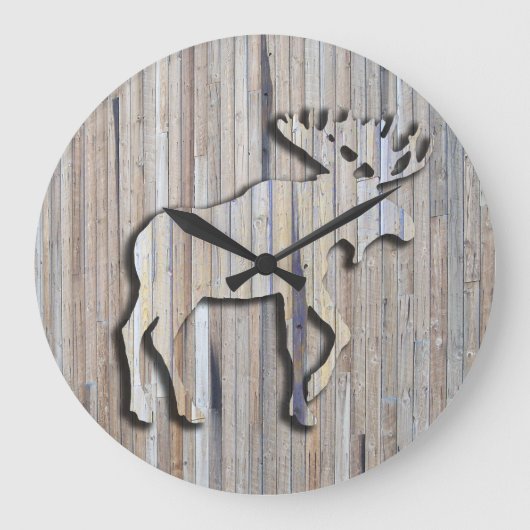 Ontwerp van Barn Wood Clock Grote Klok (Voorkant)