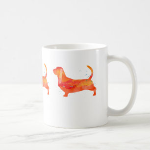 Ontwerp van Basset Hound-Waterverf Koffiemok