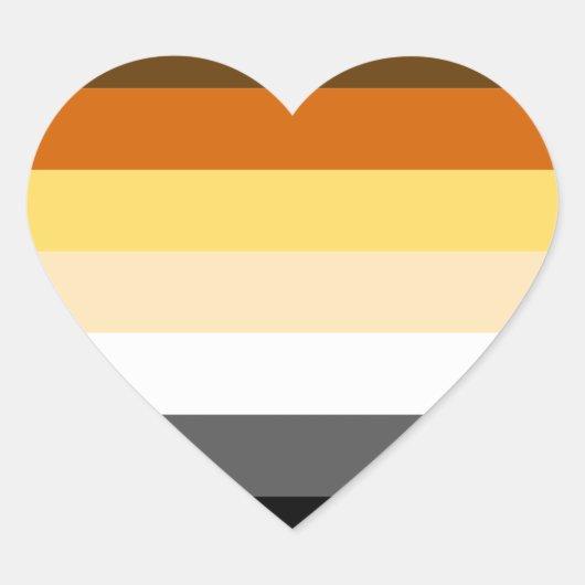 ONTWERP VAN BEER PRIDE STRIPES HART STICKER (Voorkant)