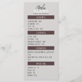 Ontwerp van behandelmenu voor schoonheidssalon menu (Voorkant)
