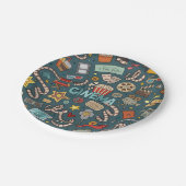 Ontwerp van bioscoopbioscoopbioscoopbioscoop papieren bordje (Gekanteld)