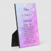 Ontwerp van Birthstone Amethyst februari Fotoplaat (Zijkant)