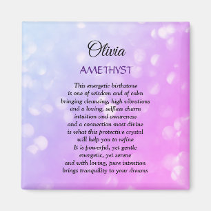 Ontwerp van Birthstone Amethyst februari Magneet