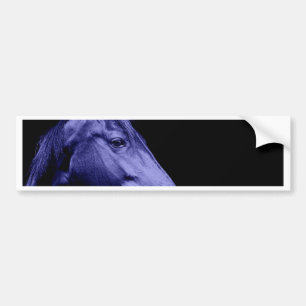 Ontwerp van blauwe paarden bumpersticker