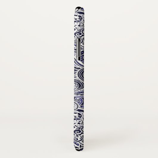 Ontwerp van blauwwitte paisleypatronen Case-Mate iPhone case (Achterkant / rechts)