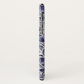 Ontwerp van blauwwitte paisleypatronen Case-Mate iPhone case (Achterkant/links)