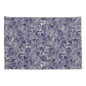 Ontwerp van blauwwitte paisleypatronen kussensloop (Achterkant-Rechts)