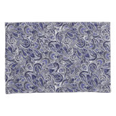 Ontwerp van blauwwitte paisleypatronen kussensloop (Voorkant-Rechts)