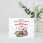 ontwerp van brugspeler briefkaart (Staand voorkant)