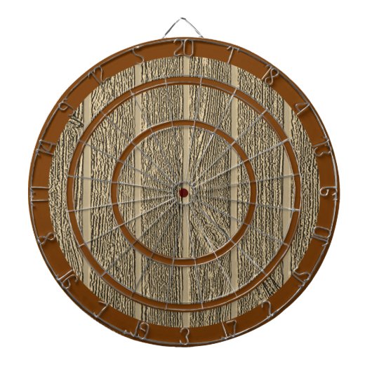 Ontwerp van bruin hout Aangepaste verordening Dart Dartbord (Voorkant)