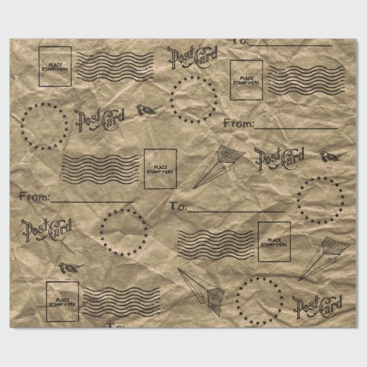 Ontwerp van  bruinktpapier voor het oppakken van p cadeaupapier (Vlak)