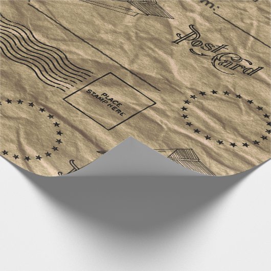 Ontwerp van bruinktpapier voor het oppakken van p cadeaupapier (Hoek)