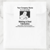 Ontwerp van Cartoon voor lassen en fabricage Vierkante Sticker (Tas)