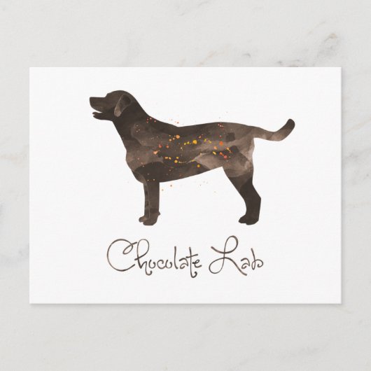 Ontwerp van Chocolade Lab-Waterverf Briefkaart (Voorkant)