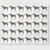 Ontwerp van Chocolade Lab-Waterverf Cadeaupapier (Vlak)