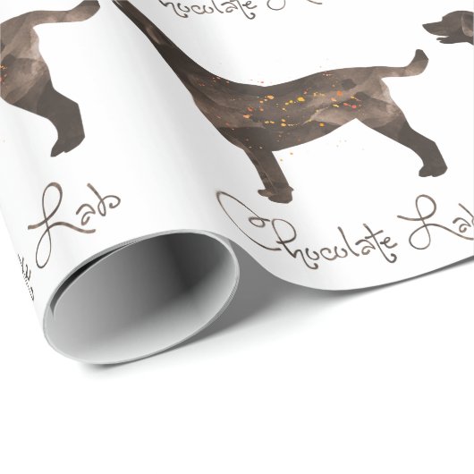 Ontwerp van Chocolade Lab-Waterverf Cadeaupapier (Rol Hoek)