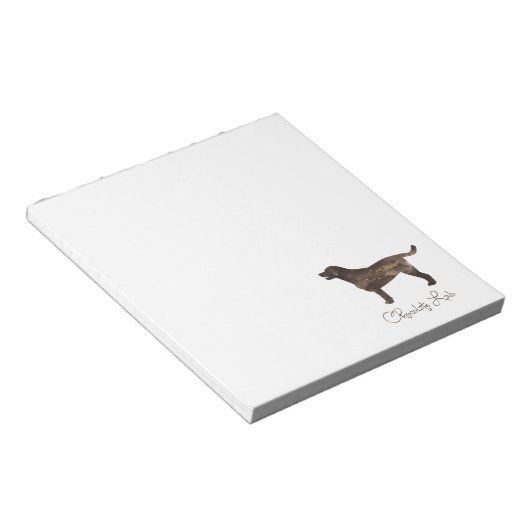 Ontwerp van Chocolade Lab-Waterverf Notitieblok (Schuin)