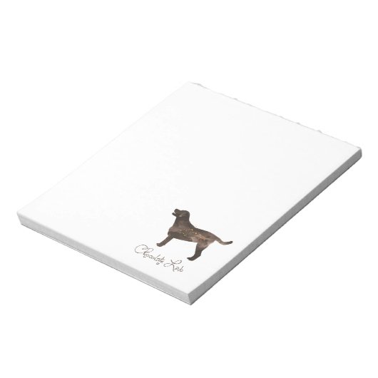 Ontwerp van Chocolade Lab-Waterverf Notitieblok (Gedraaid)