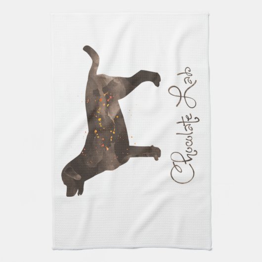 Ontwerp van Chocolade Lab-Waterverf Theedoek (Verticaal)