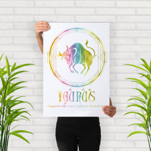 Ontwerp van compatibiliteit met de zodiac-taurus poster