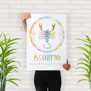 Ontwerp van compatibiliteit met Zodiac Scorpio Poster