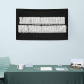Ontwerp van Cute Artwork Over "I AM THE SOLUTION" Spandoek (Beurs)