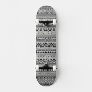 Ontwerp van Cute Grey aztec-patronen Skateboard