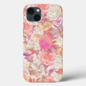 Ontwerp van dahlias en Roos Case-Mate iPhone Case (Achterkant)