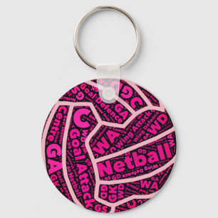  ontwerp van de Ball van de Plaatsen van Netball Sleutelhanger