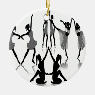 Ontwerp van de balletdanserset keramisch ornament
