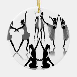 Ontwerp van de balletdanserset keramisch ornament