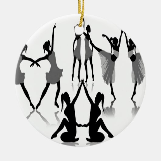 Ontwerp van de balletdanserset keramisch ornament (Voorkant)