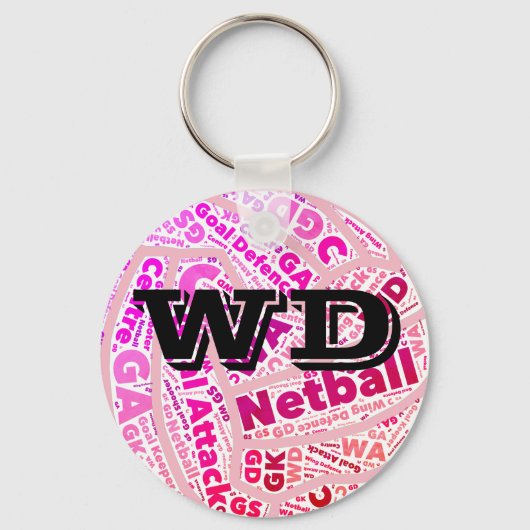 ontwerp van de Balletje van de Positie van Netbal Sleutelhanger (Voorkant)