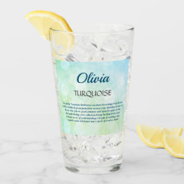 Ontwerp van de Birthstone Turquoise van december Glas