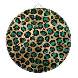 Ontwerp van de blauwgroen en Gold Leopard-reeks 14 Dartbord