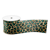 Ontwerp van de blauwgroen en Gold Leopard-reeks 14 Lint (Spoel)