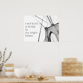 Ontwerp van de Bright Future Broklyn Bridge Poster (Keuken)