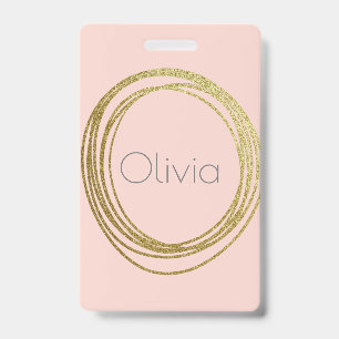 Ontwerp van de Cirkel van Faux het Gouden Badge