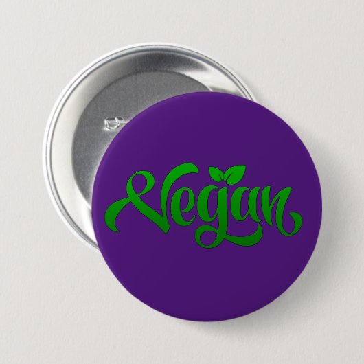 ontwerp van de coole vegaanknop ronde button 7,6 cm (Voorkant /achterkant)