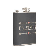  ontwerp van de dag van de bruiloft van het krijtb heupfles (Rechts)