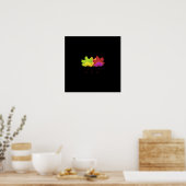 ONTWERP VAN DE DANKINGSLEIDING OP ZWART POSTER (Keuken)