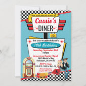  ontwerp van de Diner Retro van 1950 van de Birthd Kaart (Voorkant)
