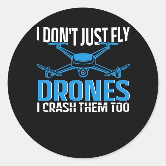 Ontwerp van de drone-pilot | drones ronde sticker (Voorkant)